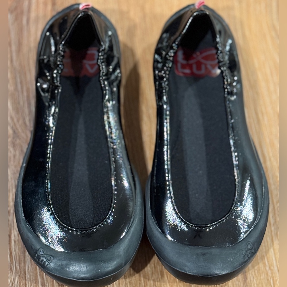 LUV DREAM Toddler Girls Slip-On Flats (Size: 11.5)(Black Patent) NWT